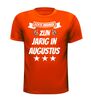 foto 5 echte mannen zijn jarig in augustus t-shirt