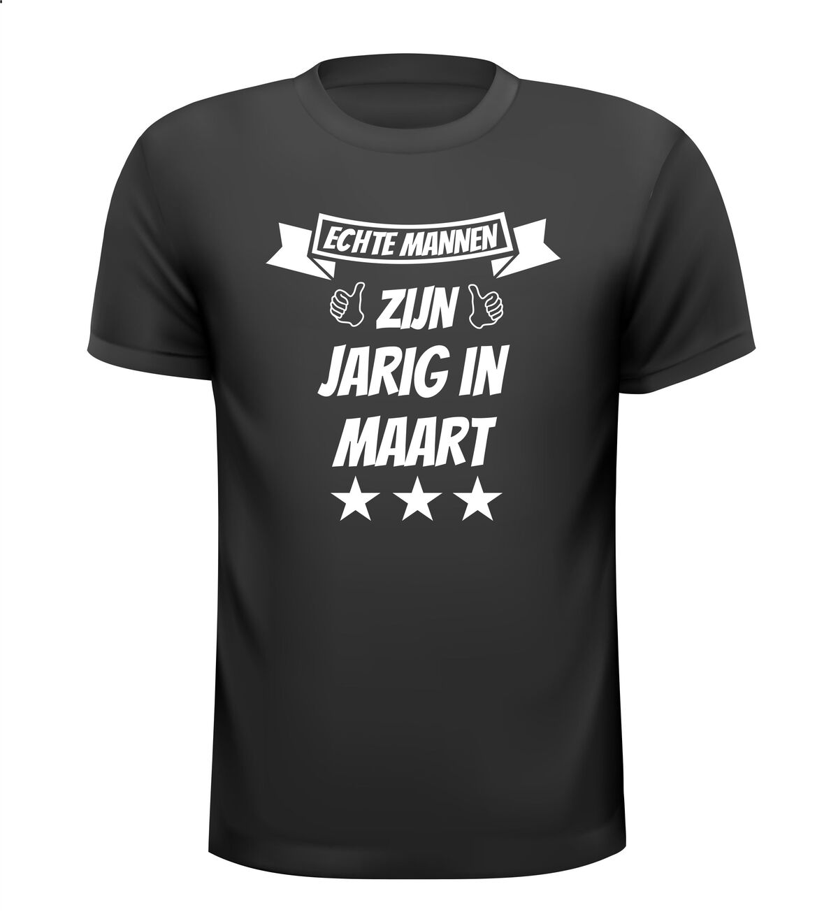 echte mannen zijn jarig in maart t-shirt