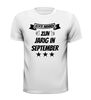 foto 7 echte mannen zijn jarig in september t-shirt