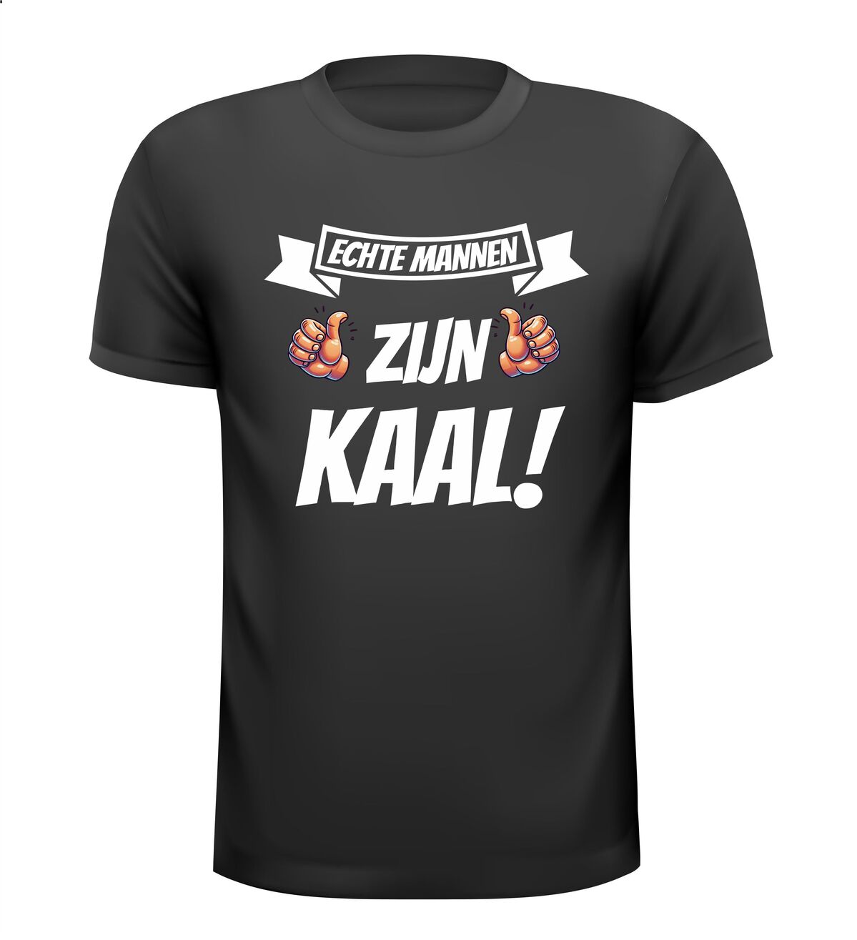 echte mannen zijn kaal t-shirt