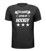 echte mannen zitten op hockey t-shirt