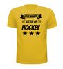 foto 8 echte mannen zitten op hockey t-shirt