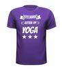 foto 2 echte mannen zitten op yoga t-shirt