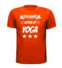 foto 5 echte mannen zitten op yoga t-shirt