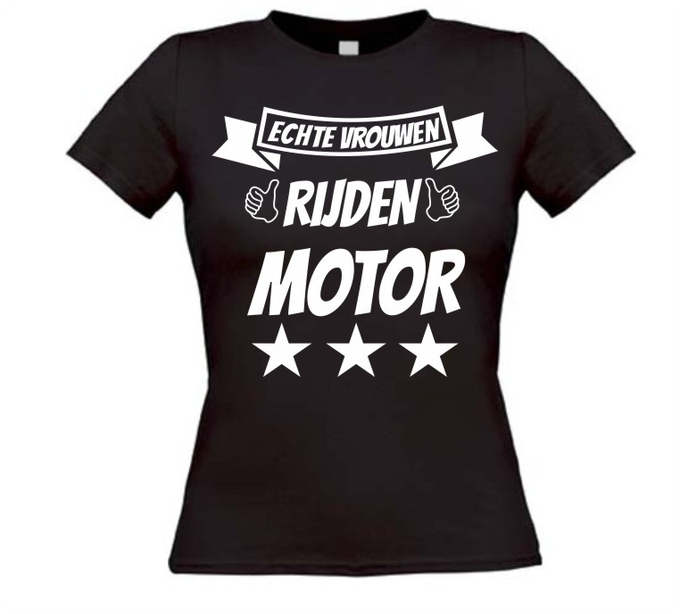 echte vrouwen rijden motor t-shirt