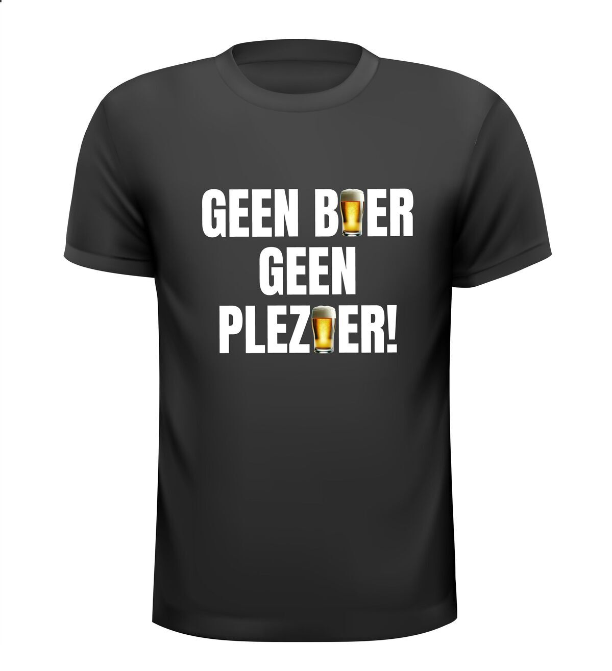 geen bier geen plezier t-shirt