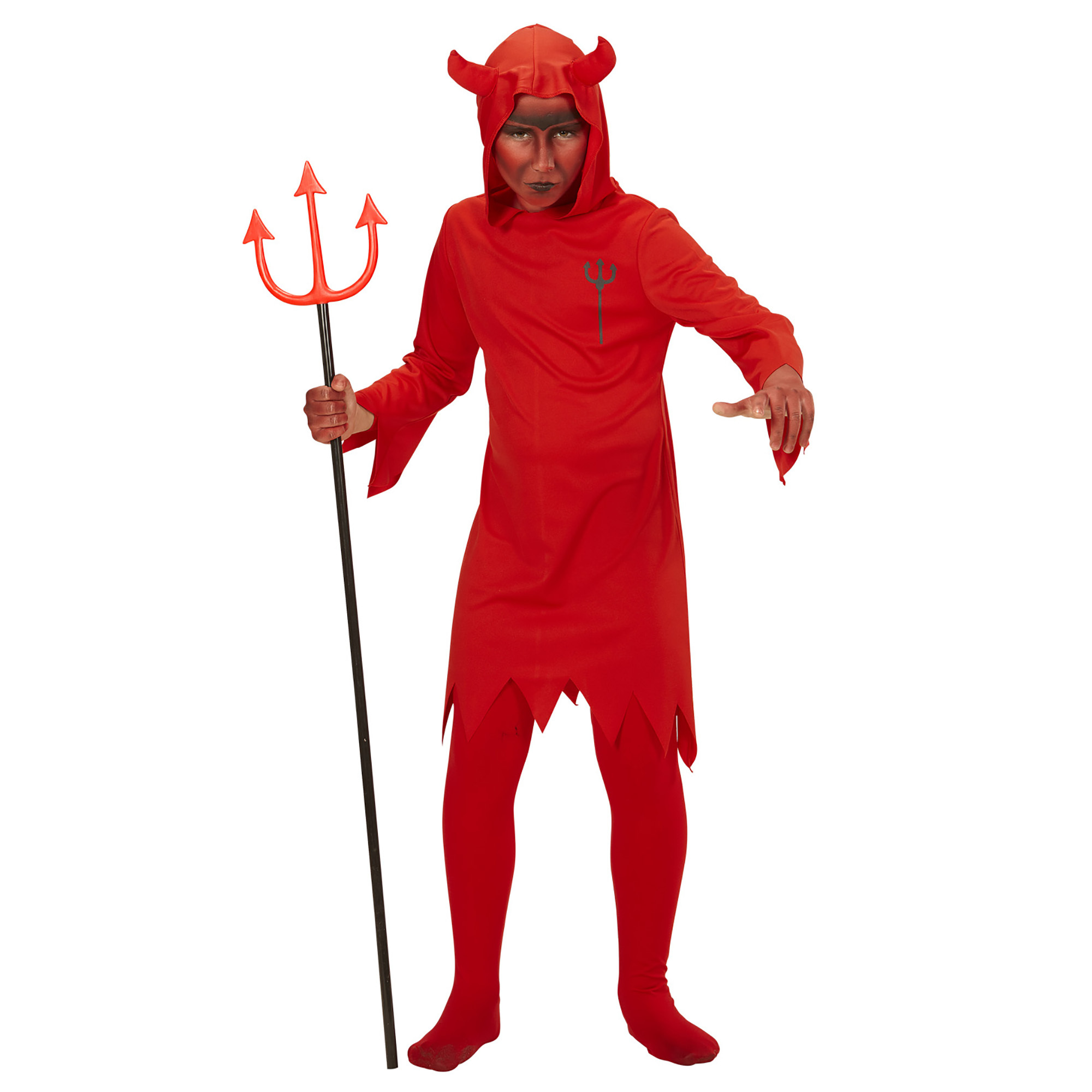 Gemeen rood duivel kostuum rood kind