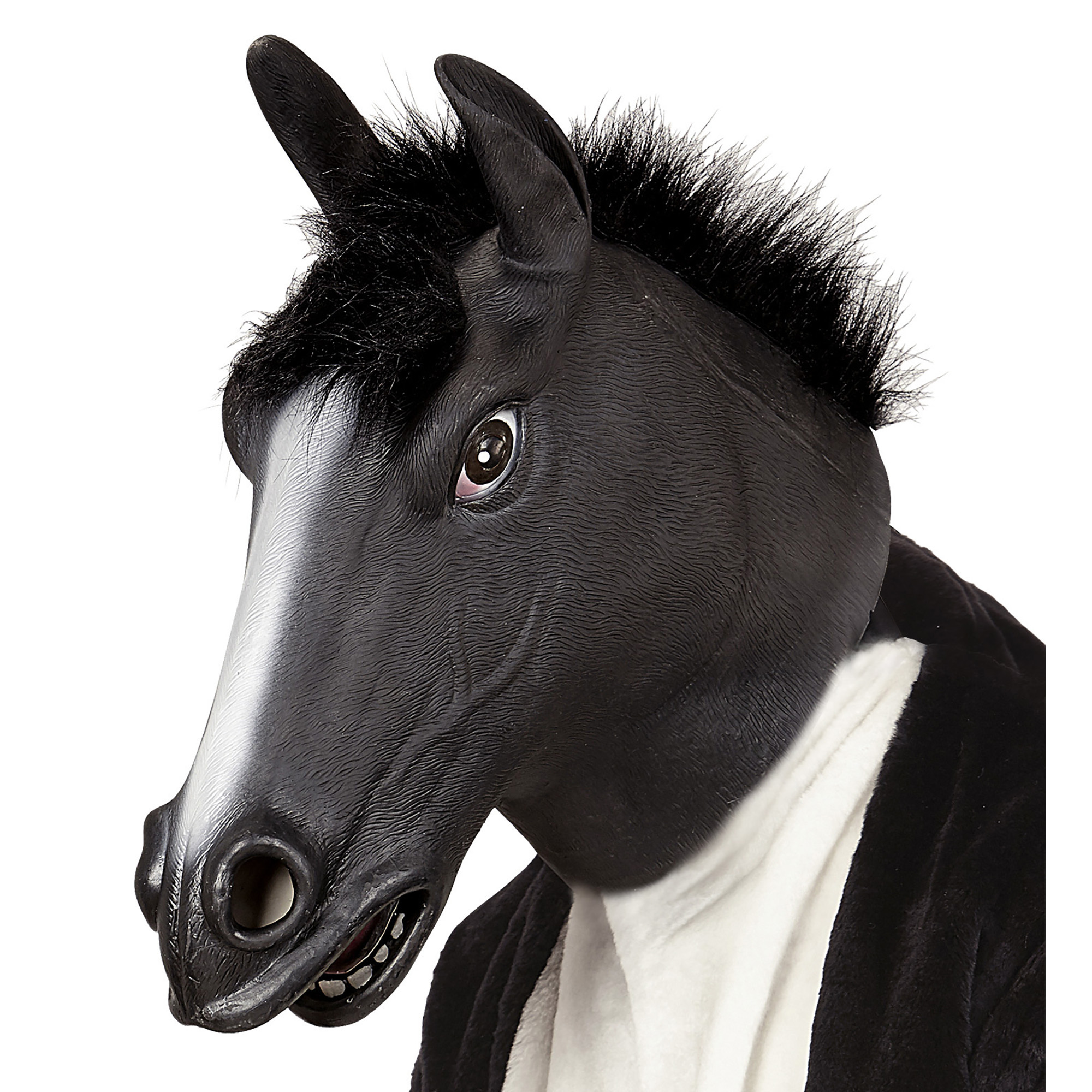 Grappig en mooi zwart paarden masker volwassen the black horse
