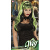 foto 2 Halloween pruik zwart groen lange haren  green witch