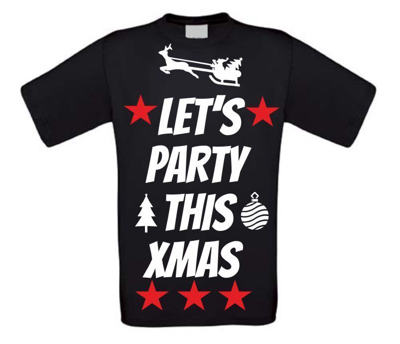 let's party this christmas t-shirt
