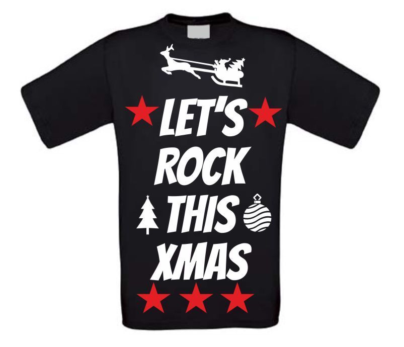 let's rock this christmas t-shirt