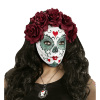 foto 2 Mooi dames masker dia de los muertos met rode rozen volwassen