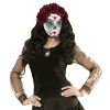 foto 3 Mooi dames masker dia de los muertos met rode rozen volwassen