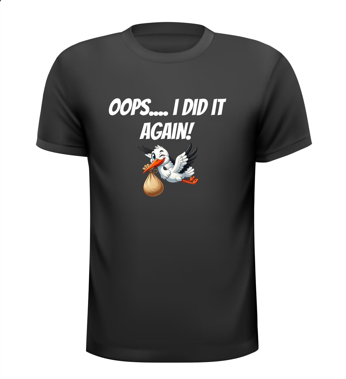 oops i did it again gezinsuitbreiding t-shirt