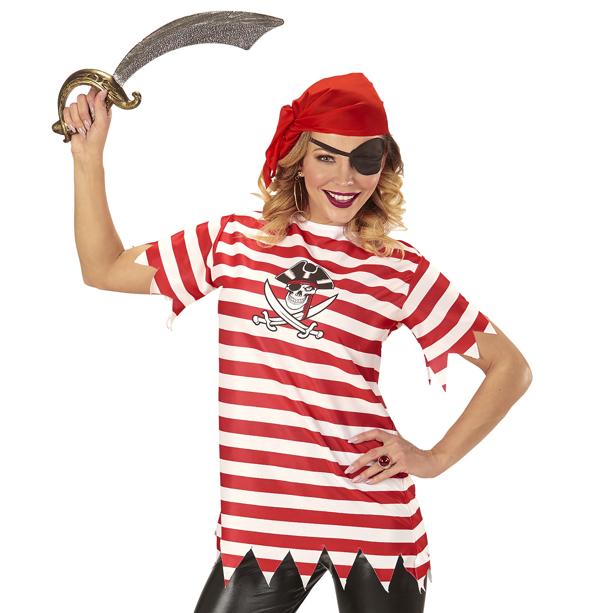 Piraten shirt verkleedset piraat  Dame land in zicht