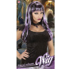 foto 2 Pruik met lang haar zwart paars halloween purple witch