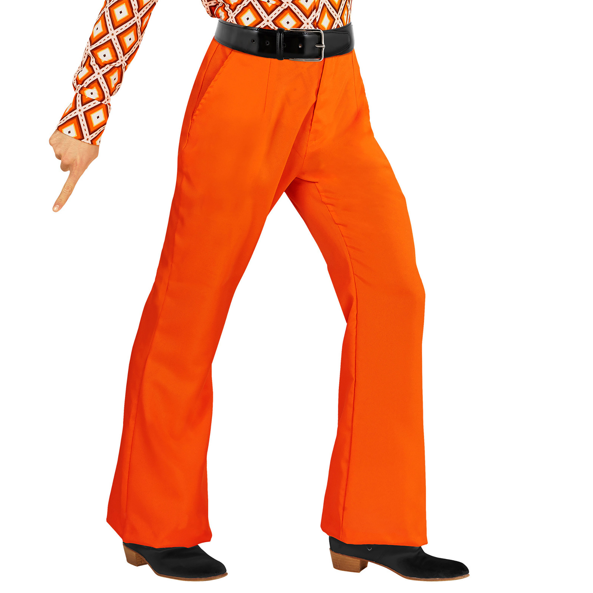 70's Disco broek heren oranje 70e jaren 
