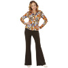 foto 4 70's en 80's disco blouse retro print  gekleurde bubbels voor een groovy dame