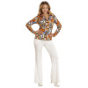 foto 5 70's en 80's disco blouse retro print  gekleurde bubbels voor een groovy dame
