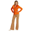 foto 4 70's en 80's groovy disco blouse oranje dames shirt