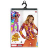foto 2 70's en 80's groovy disco blouse retro print orchidee shirt