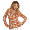 70s en 80s groovy disco blouse retro printje shirt dames
