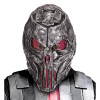 Alien masker zilver met roze ogen volwassen
