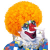 Clownspruik krullend volwassen oranje 