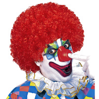 Clownspruik volwassen krullend rood Clownspruik volwassen krullend rood