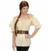foto 2 Dames blouse voor een cowboy of piraat beige 