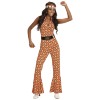 foto 4 Disco 70's groovy jumpsuit retro dames oranje