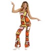 Disco 70s groovy jumpsuit retro print