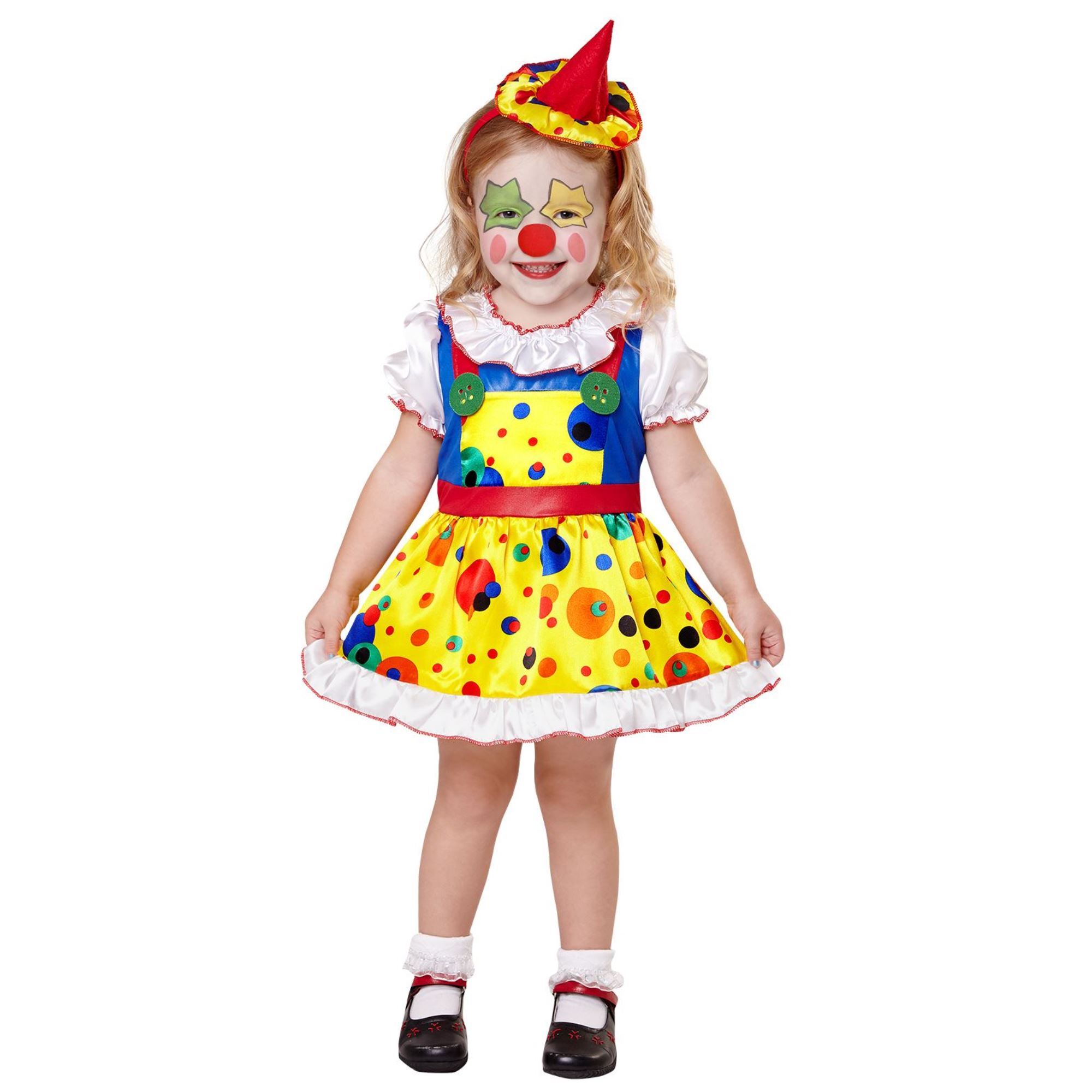 Fleurige clownsjurk meisje clown