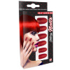foto 1 glitter plak nagels zelfklevend rood volwassen