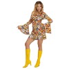 Groovy 70s dames jurk retro gezellig motiefje