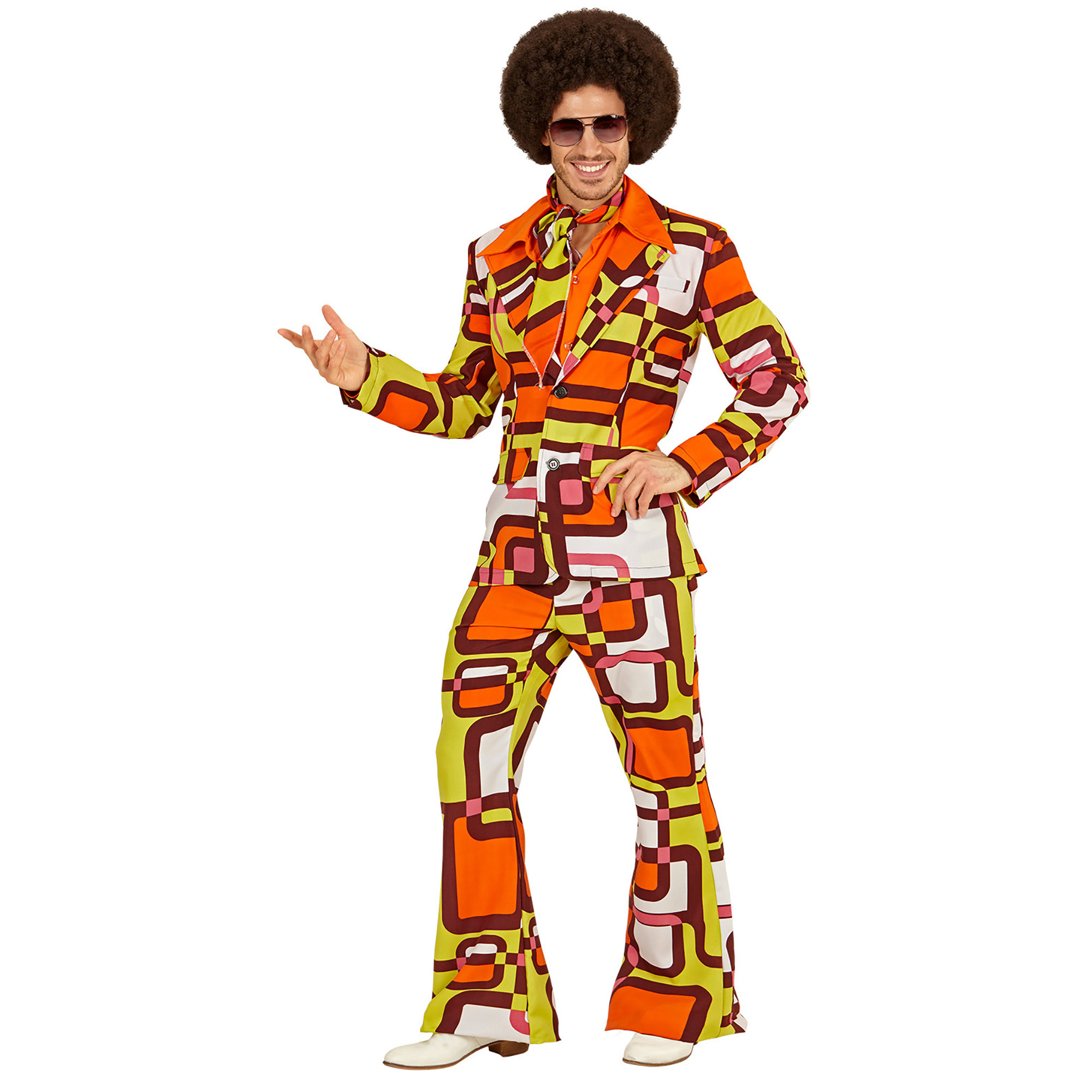 Groovy 70's disco kostuum man saterday night fever leuk motief