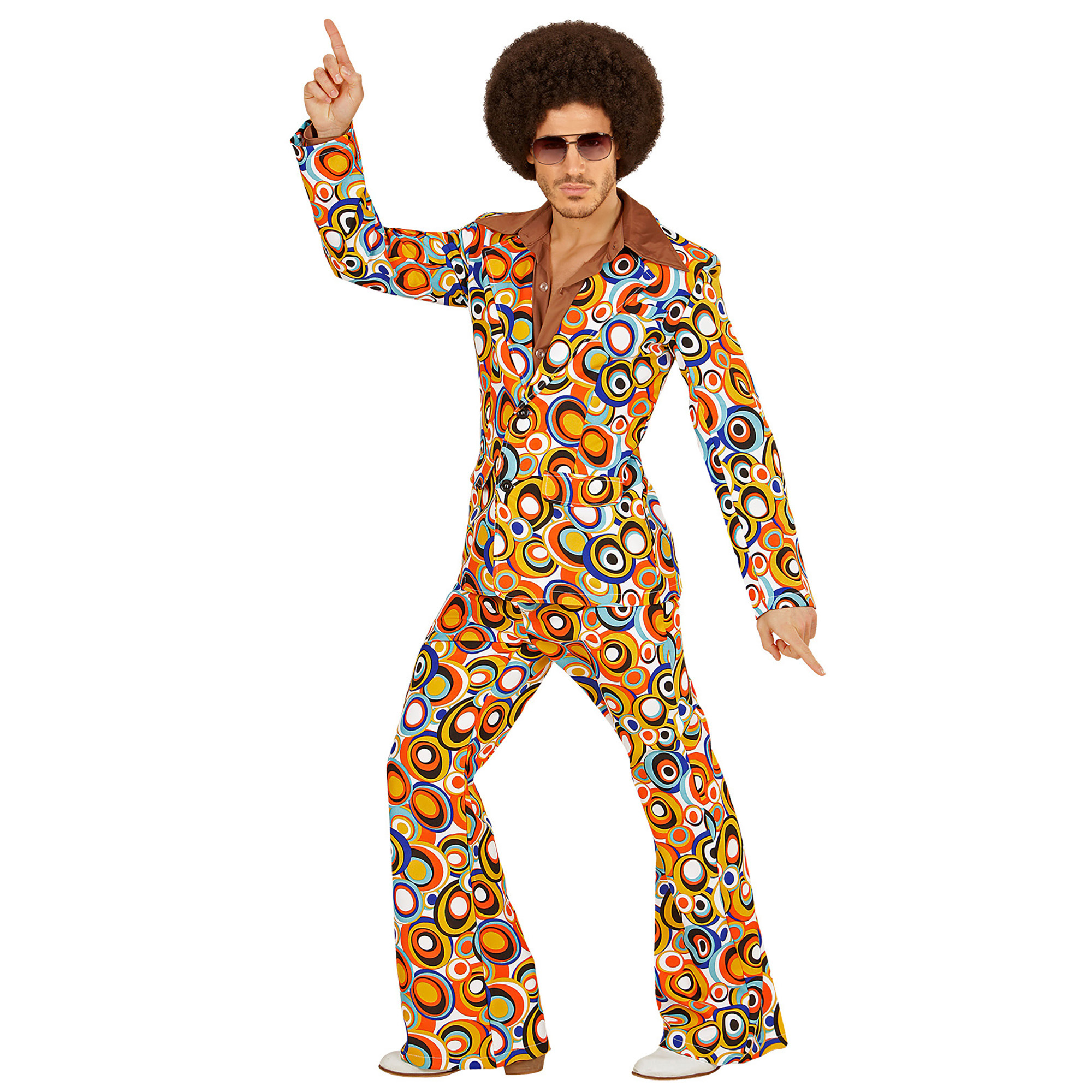 Groovy 70's disco kostuum man saterday night fever retro motief