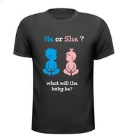 He or she? what will the baby be t-shirt He or she? what will the baby be t-shirt