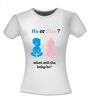 foto 14 he or she? what will the baby be t-shirt