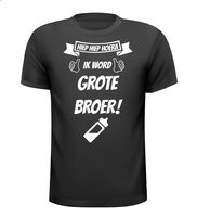Hiep hiep hoera ik word grote broer T-shirt Hiep hiep hoera ik word grote broer T-shirt