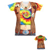 foto 3 Hippie t-shirt dame foto realistisch shirt