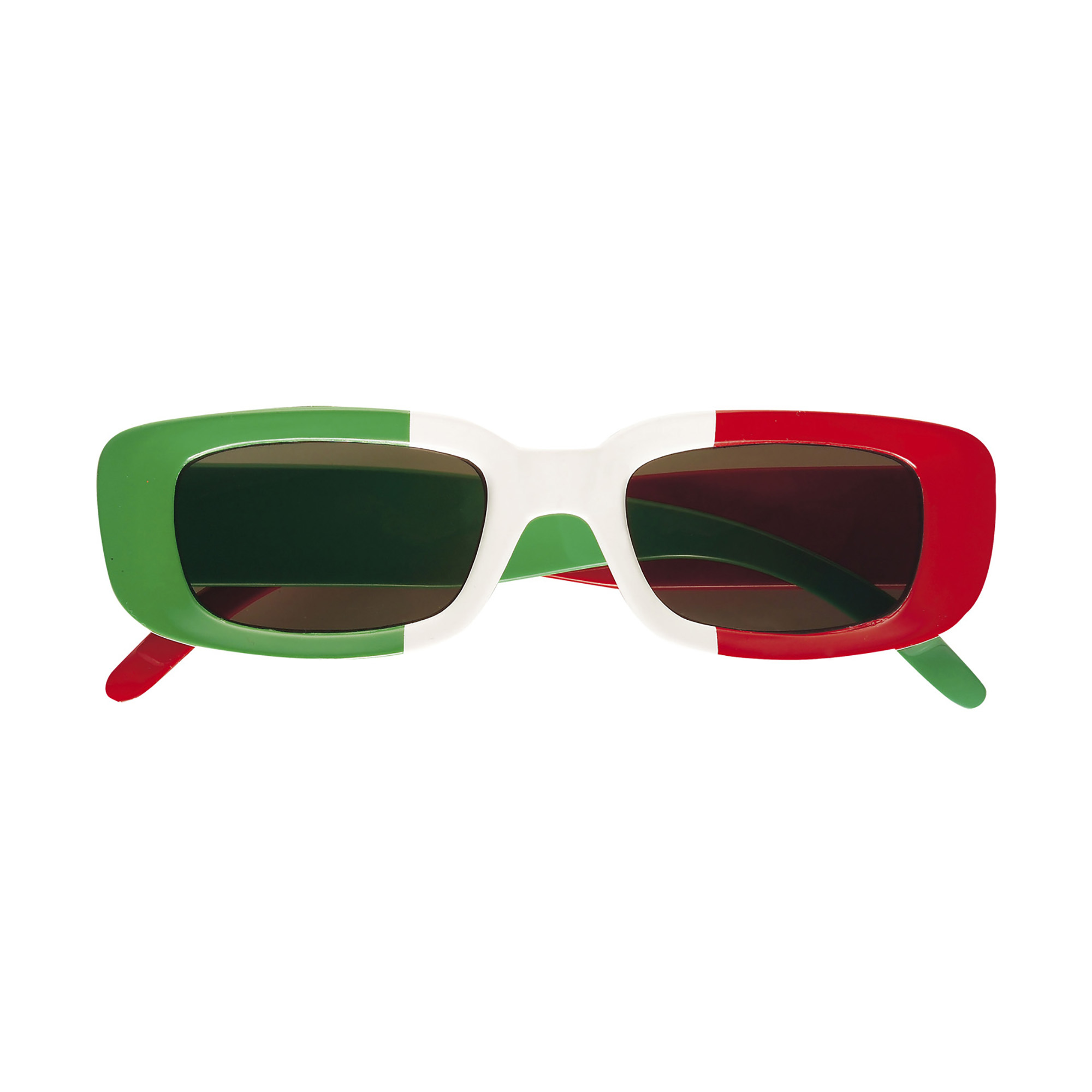 Italiaanse bril met kleuren van de vlag van Italie