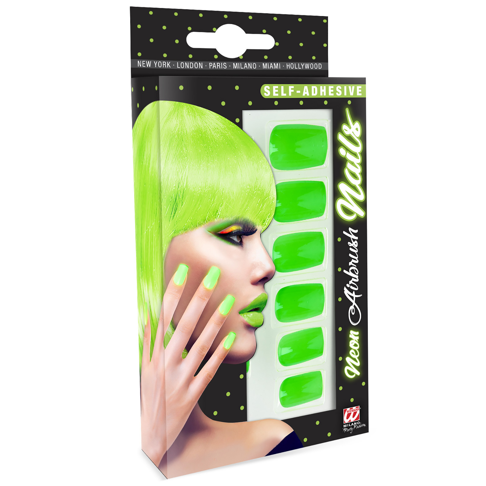 Neon groene nagels disco 