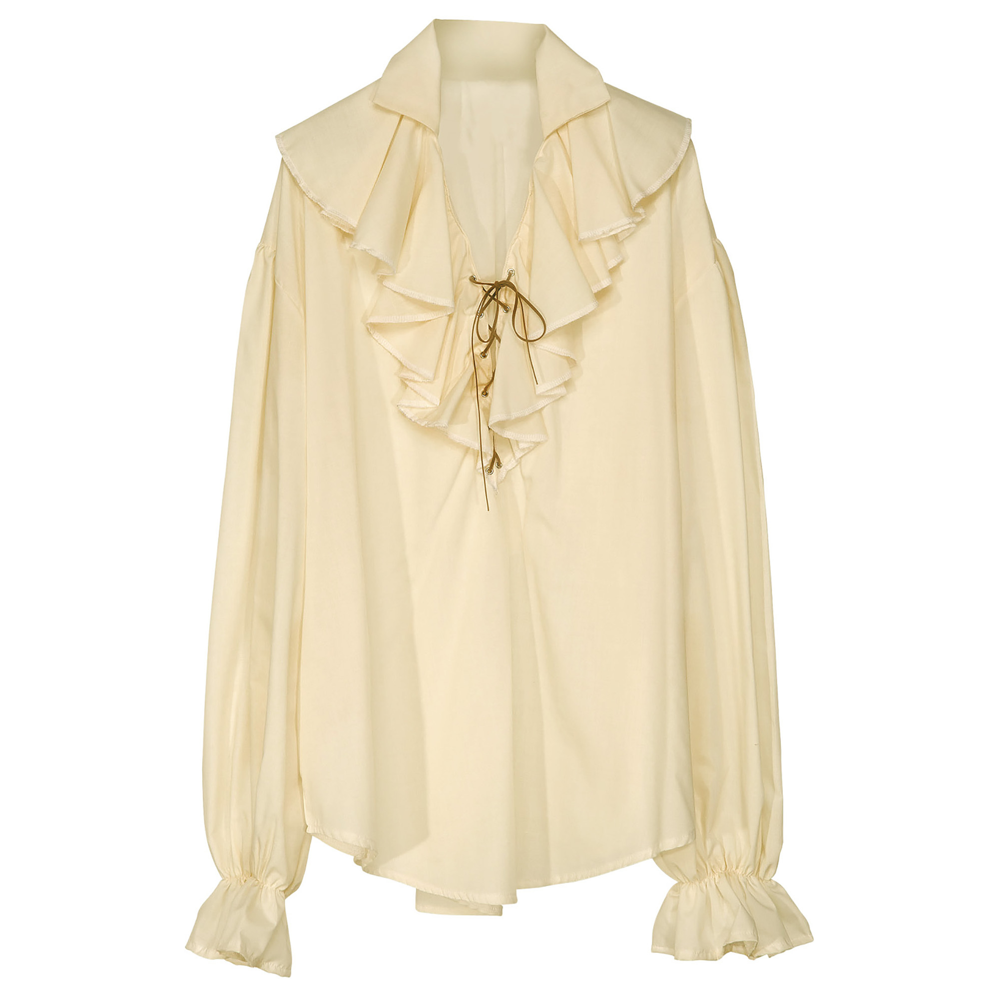 Piraten blouse beige volwassen heren shirt