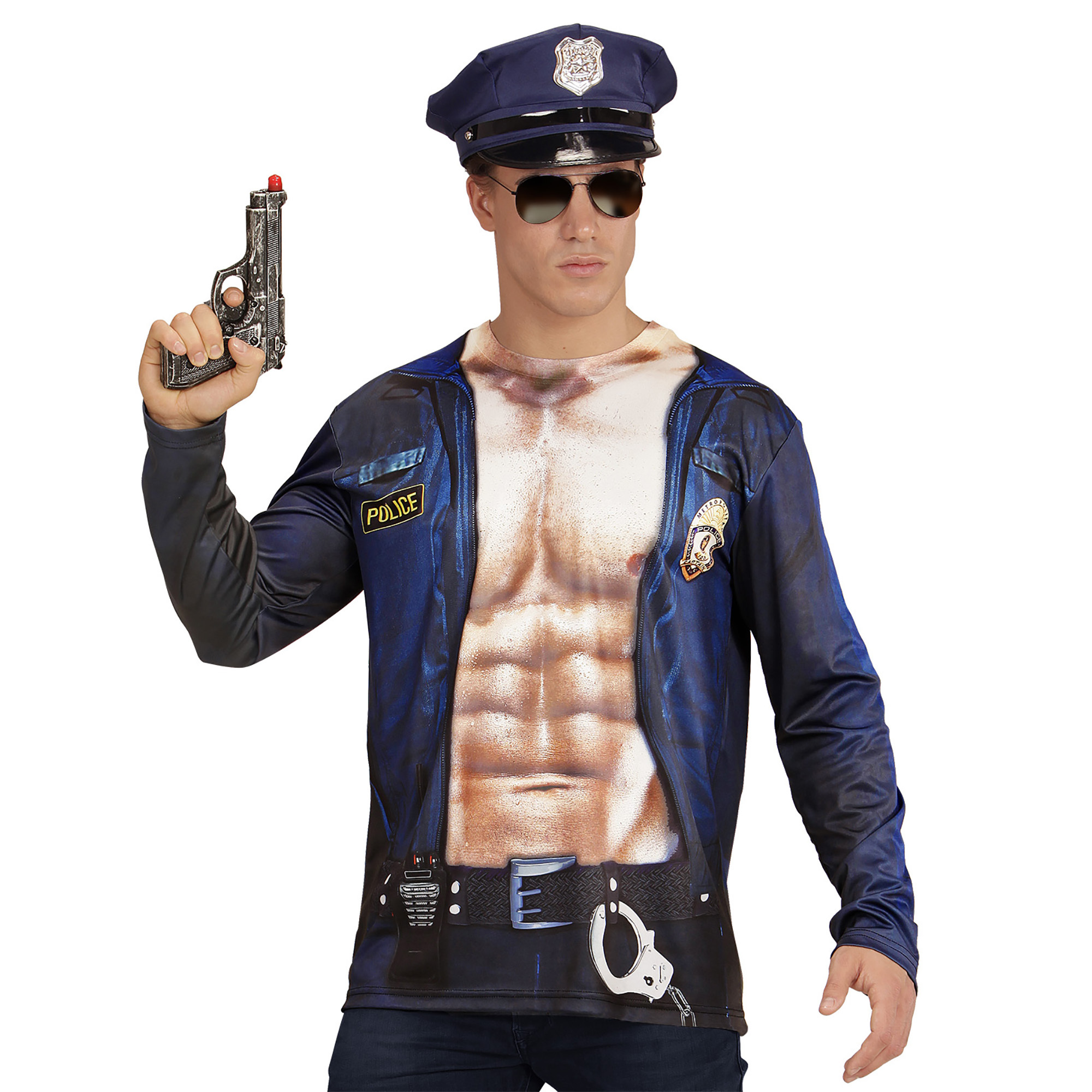 Politie man longsleeve foto realistisch volwassen