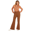 foto 4 Retro disco broek 70's dames bruin