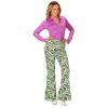 foto 5 Retro disco broek 70's dames groene golven