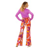 foto 3 Retro disco broek 70's dames orchidee print