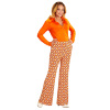 foto 5 Retro disco broek 70's dames vrolijke print