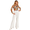 foto 4 Retro disco broek 70's dames wit